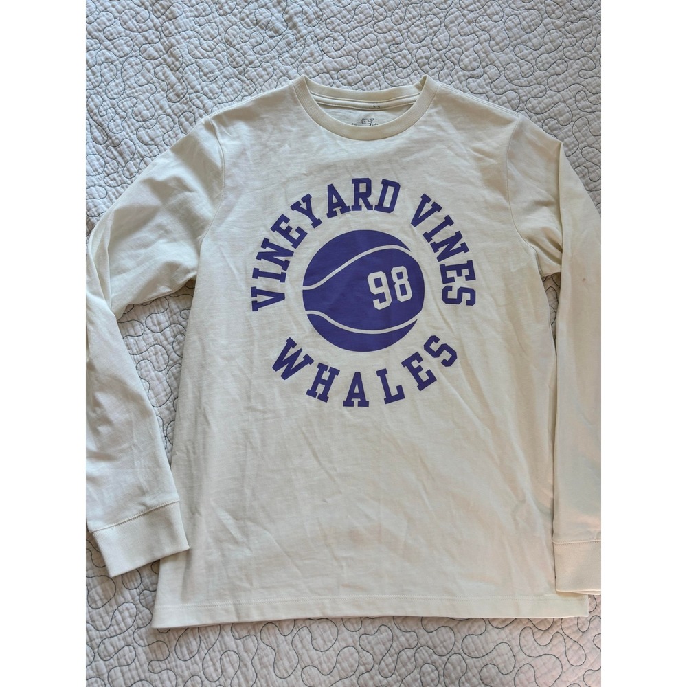 Vineyard Vines Girls Basketball Long Sleeve Graphic Tee Size Medium, NWOT